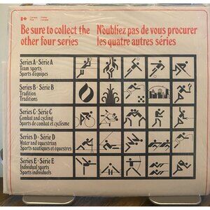Canada Post Olympic Stamp Series Collectors Sheet Series A-E Featuring Sports